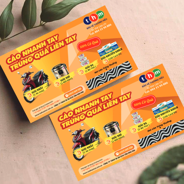 In thẻ cào - Công Ty TNHH In Ấn Kỹ Thuật Mới Tân Hoa Mai